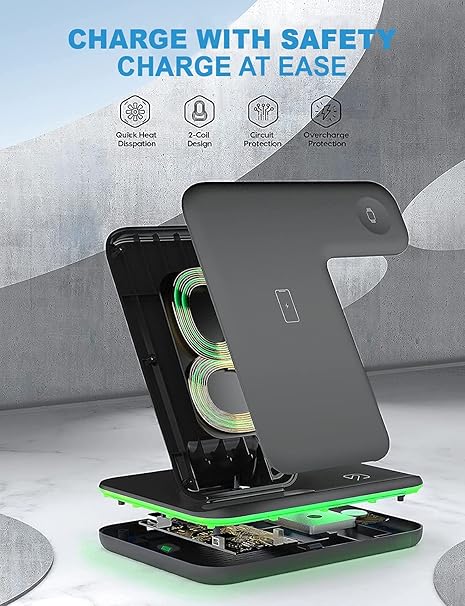 3 in 1 wireless charging station